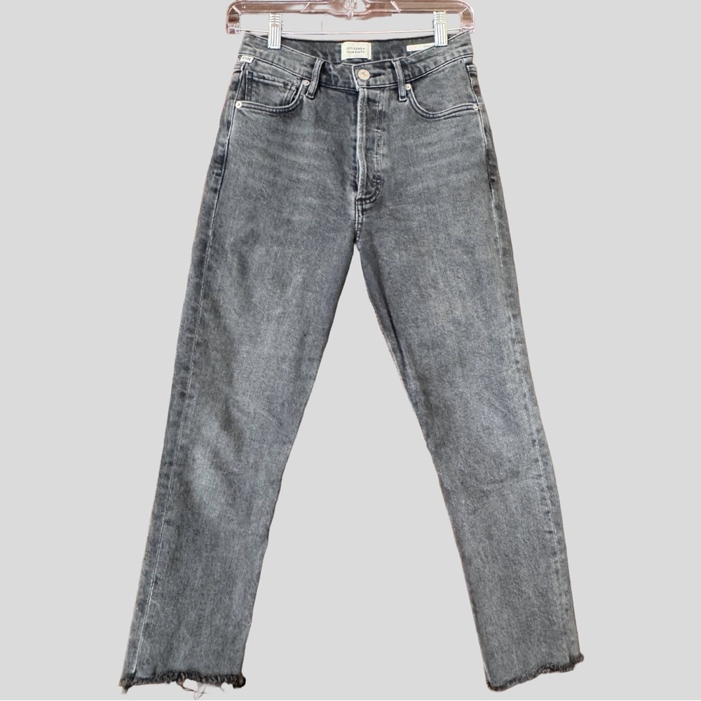 Citizens of Humanity Charlotte Jeans with Frayed Hem Size 24 High Rise Straight